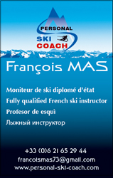 business card ski coach